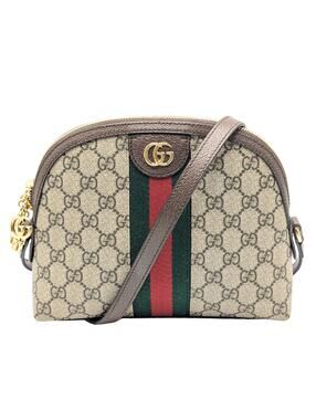 NEW Gucci Ophidia Monogram GG Brown Canvas Web Stripe Dome Crossbody Bag